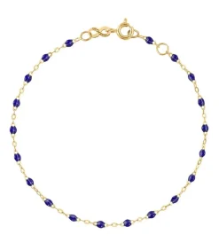 Bracelet Or Jaune Et Perles De Resine