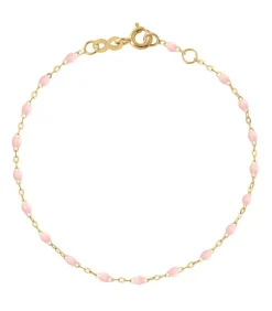 Bracelet Or Jaune Et Perles De Resine