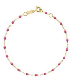 Bracelet Or Jaune Et Perles De Resine