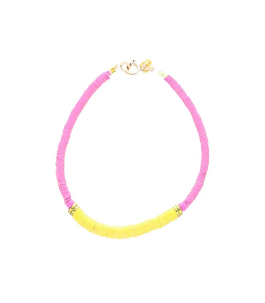 Bracelet Polynesie Rose Et Jaune X Jane De Boy