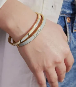 Bracelet Stripes Light Blue White