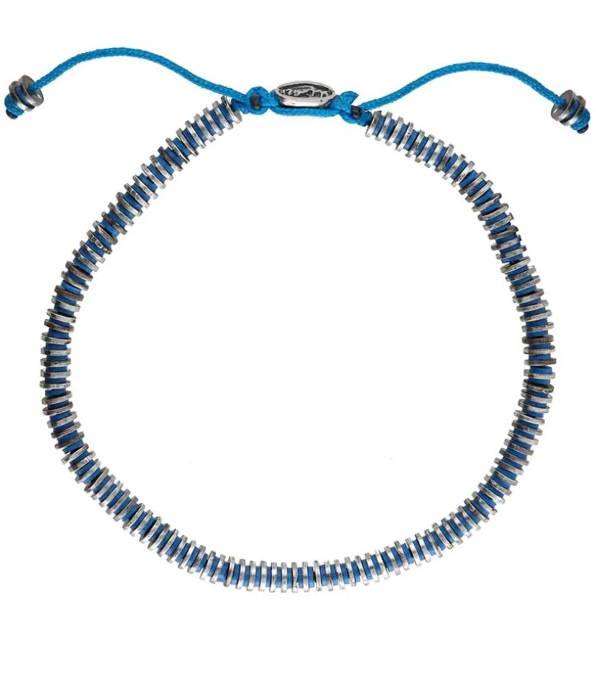 Bracelet Volta En Perles Africaines Et Argent