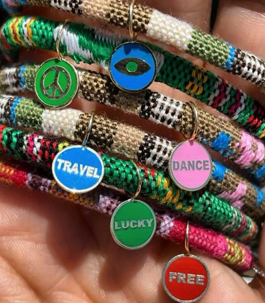 Bracelet Woodstock Corde Bleue