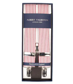 Bretelles Sutting 3 Clip A Rayures Rouge Et Blanche