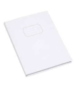 Cahier D'Ecriture Blanc En Toile De Coton