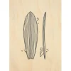 Carte Postale En Bois Surfboards