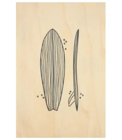 Carte Postale En Bois Surfboards