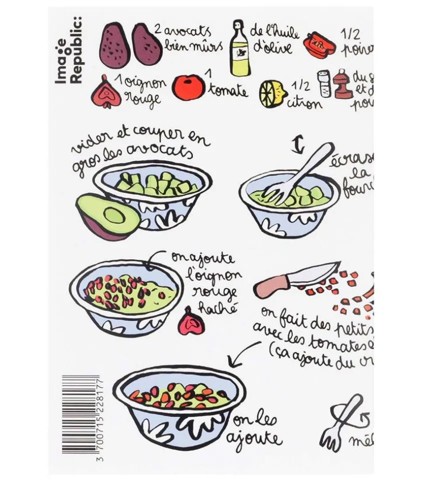 Carte Recette Guacamole Anjuna Boutan
