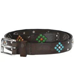 Ceinture En Cuir Tamponnee Perles Veleno X Jane De Boy