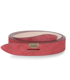 Ceinture Lecce En Cuir Suede Papaya