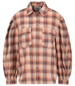 Chemise A Carreaux Lidzy Orange/Or