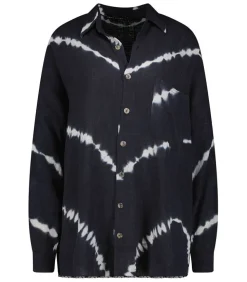 Chemise Oversize Mykonos Tie & Dye Black Navy