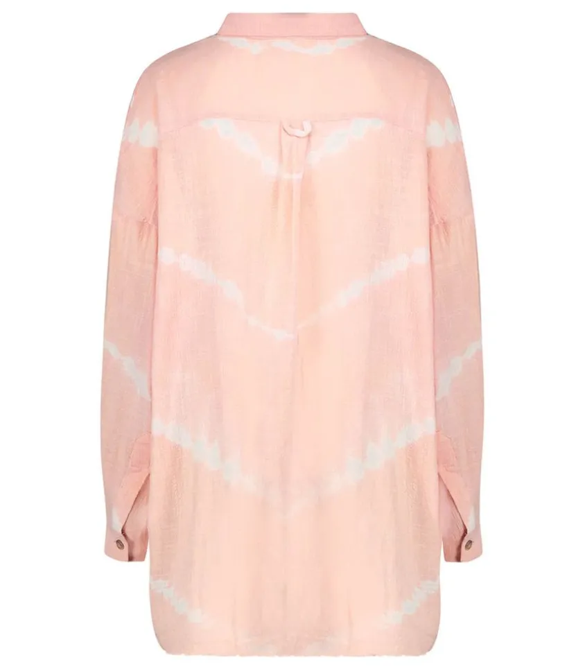 Chemise Oversize Mykonos Tie & Dye Powder Pink