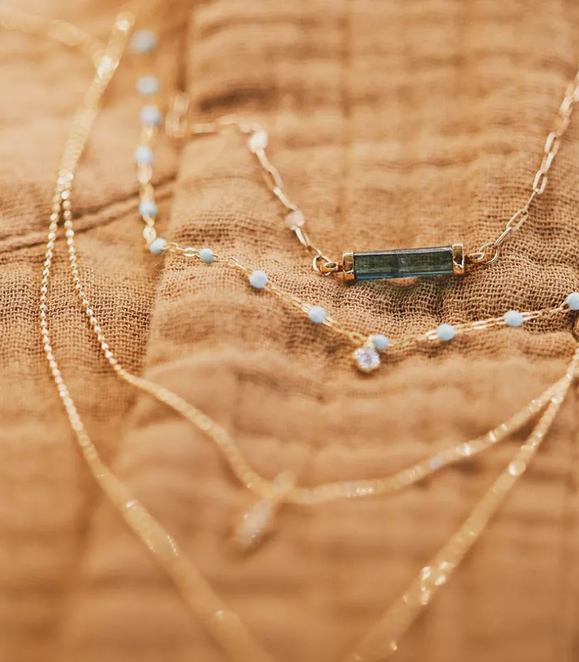 Collier Bess Tourmaline Bleue