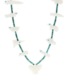 Collier Fetiches Animaux Jaspe Et Turquoise
