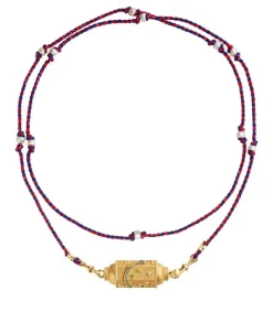 Collier Locket Rainbow Star - Mauli Red & Navy