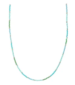 Collier Miyuki Perles Turquoise Et Verte