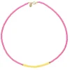 Collier Polynesie Rose Et Jaune X Jane De Boy