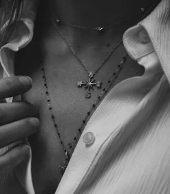 Collier Rose Des Vents En Or Jaune Et Diamants