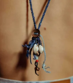 Collier Sautoir Cauri Piece Indien