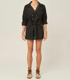 Combishort Trench Coat Noire