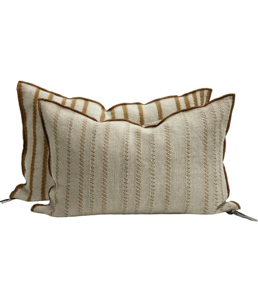Coussin Vice Versa Toile De Myre Brodee 40 X 60 Cm