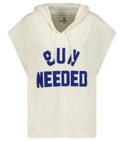 Hoodie Sans Manches Ecru