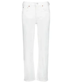 Jean Kye Mid Rise Straight Crop Stretch