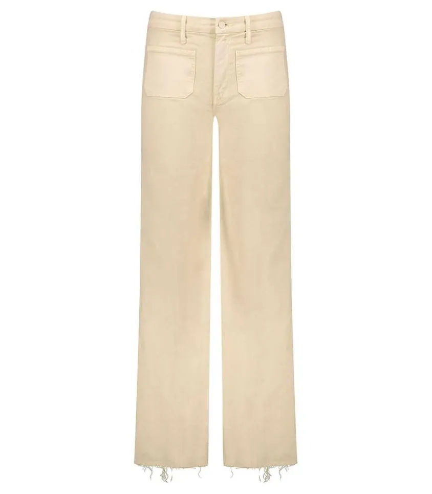 Jean Wideleg The Patch Pocket Roller Fray Chalk Tapioca
