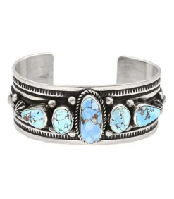 Jonc Epais Turquoise Golden Hill