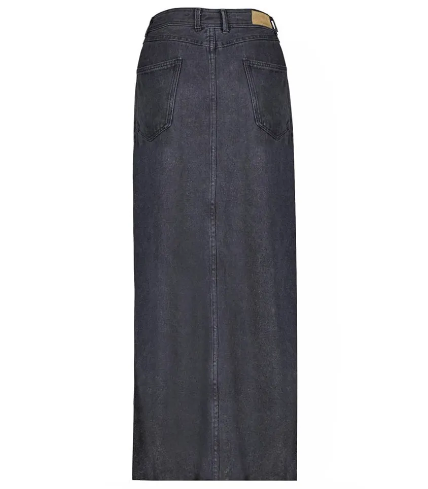 Jupe Longue En Denim Goya Carbone Wash