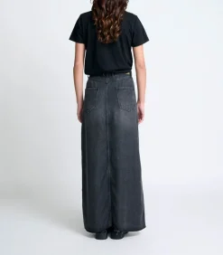Jupe Longue En Denim Goya Carbone Wash