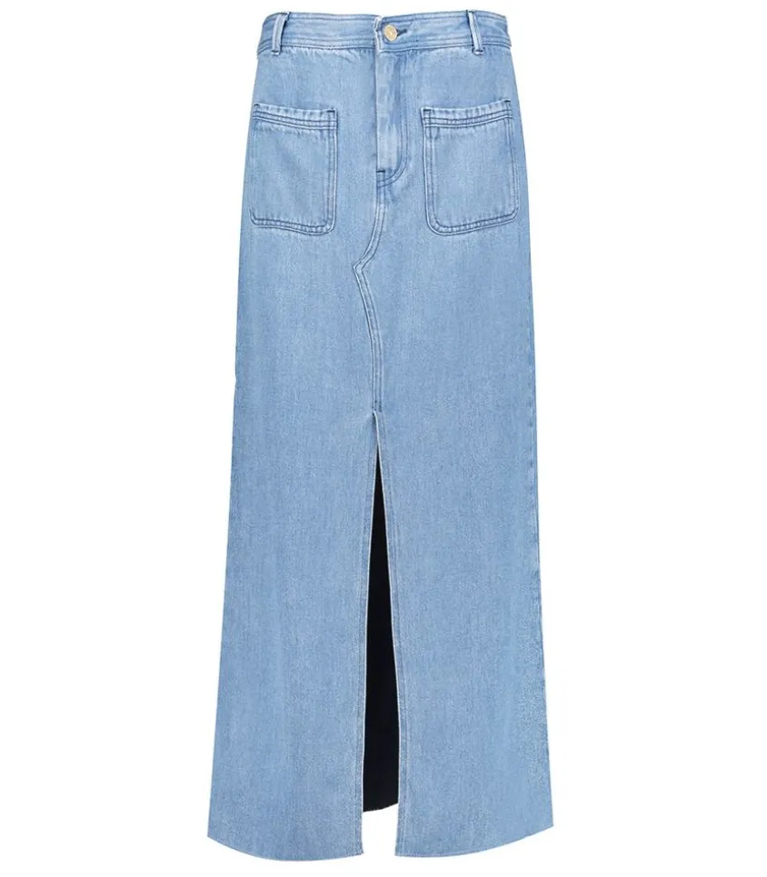 Jupe Longue En Denim Goya Ozone Wash