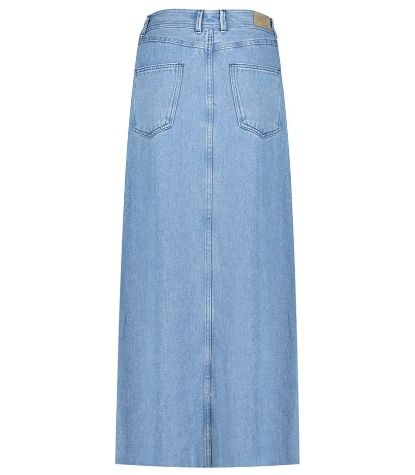 Jupe Longue En Denim Goya Ozone Wash