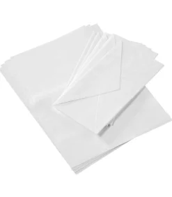 Lot De 5 Lettres Et 5 Enveloppes En Coton