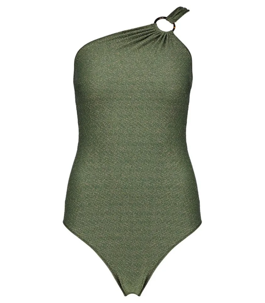 Maillot De Bain Une Piece Lauria Kaki Shiny