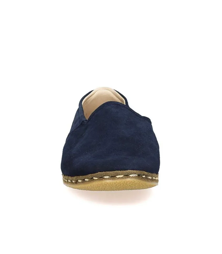 Mocassins Saanas Classique Homme Cuir Suede Bleu Marine