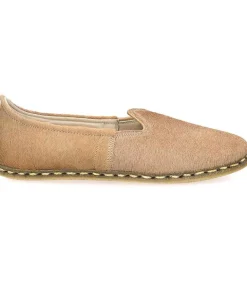 Mocassins Saanas Classique Cuir A Poils Beige