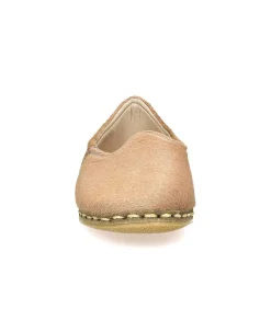 Mocassins Saanas Classique Cuir A Poils Beige
