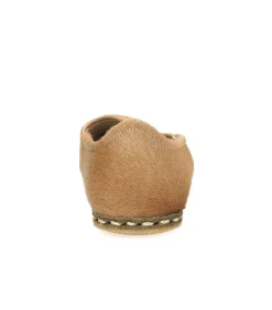 Mocassins Saanas Classique Cuir A Poils Beige