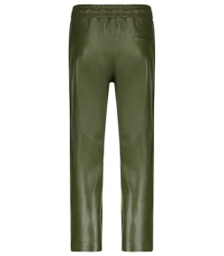 Pantalon En Cuir Kaki