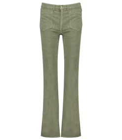 Pantalon En Velours Cotele Dylan Green Smoke