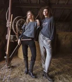 Pantalon Homme Front Pockets Hand Dyed Gris