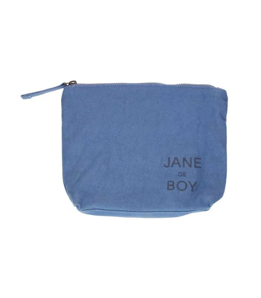 Pochette Zippee Toile Bleu X Jane De Boy
