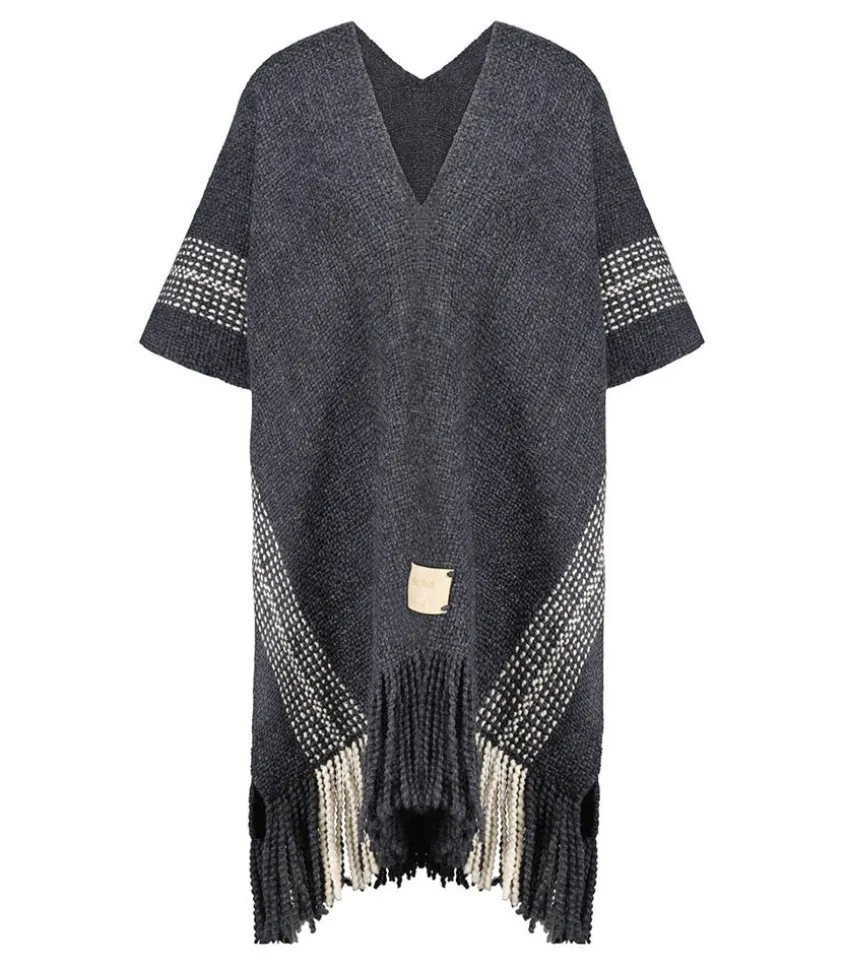 Poncho Bicolore Long