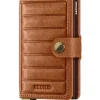 Porte-Carte Premium Miniwallet Emboss Lines Cognac