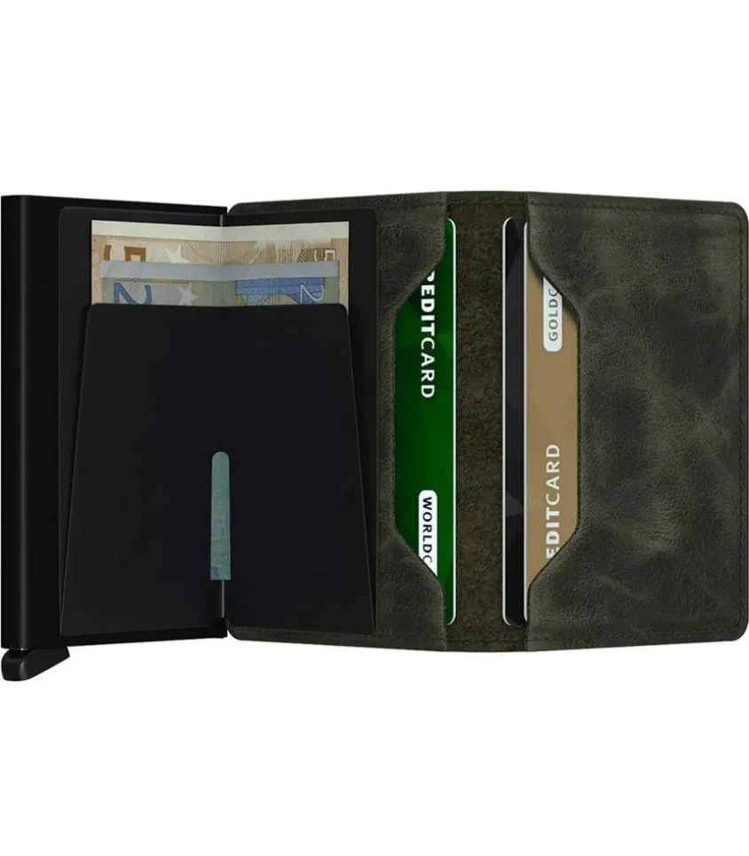 Porte-Carte Slimwallet Vintage Olive Black