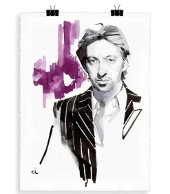 Portrait G1 Serge Gainsbourg 56 X 76 Cm