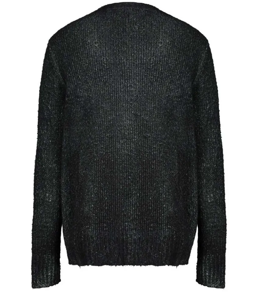 Pull En Maille Col V Nero