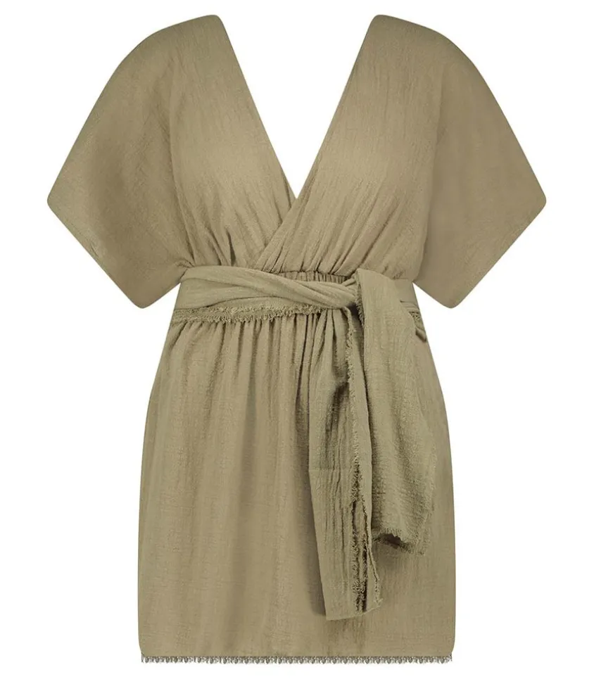 Robe Courte Empire Khaki